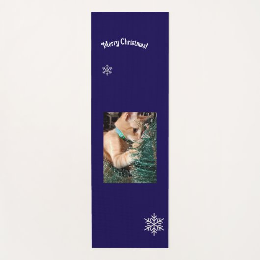 Cat Christmas Photo text customize Yogamatte (Vorderseite)