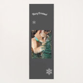 Cat Christmas Photo text customize Yogamatte (Rückseite)