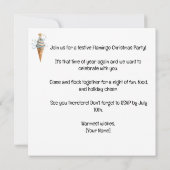 Cat Christmas Pool Party for Christmas in July Einladung (Rückseite)