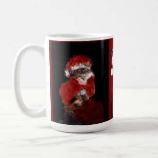 Cat Christmas Santa Maureen Girard Blue Eyes Kaffeetasse