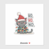 Cat Christmas Shirt Kids Funny Santa Cat Christmas Aufkleber (Blatt)