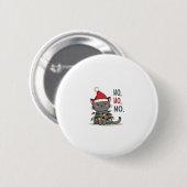 Cat Christmas Shirt Kids Funny Santa Cat Christmas Button (Vorne & Hinten)