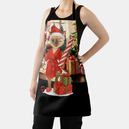 Cat Christmas Siamese Katze Schürze (InSitu)