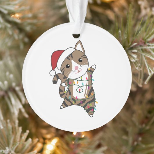 Cat Christmas Snow Winter Animals Cats Ornament (Baum)