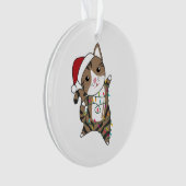 Cat Christmas Snow Winter Animals Cats Ornament (Vorderseite)