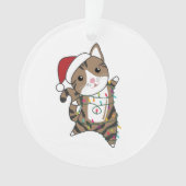 Cat Christmas Snow Winter Animals Cats Ornament (Vorderseite)