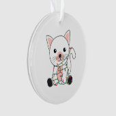 Cat Christmas Snow Winter Animals Cats Ornament (Vorderseite)