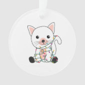 Cat Christmas Snow Winter Animals Cats Ornament (Vorderseite)