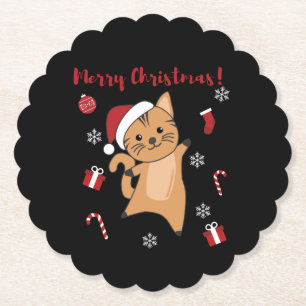 Cat Christmas Snow Winter Animals Cats Untersetzer