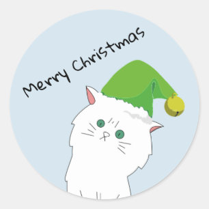 Cat Christmas Sticker