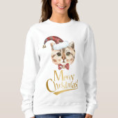 Cat Christmas Sweatshirt (Vorderseite)