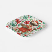 Cat Christmas themed for Siamese Cat Lovers Pappteller (Gewinkelt)