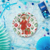 Cat Christmas themed for Siamese Cat Lovers Pappteller (Party)