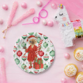 Cat Christmas themed for Siamese Cat Lovers Pappteller (Party)