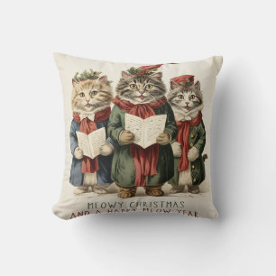 Cat Christmas Throw Kissen