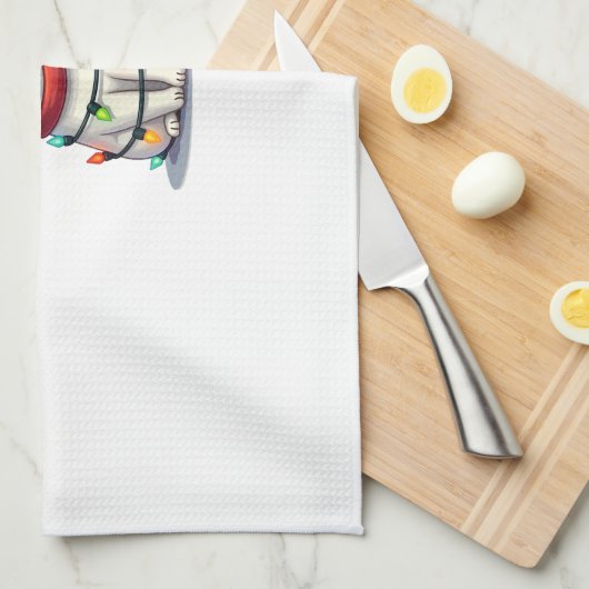 Cat Christmas Tree Christmas Geschirrtuch (Viertel Falte)