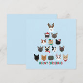 Cat Christmas Tree Feiertagskarte (Vorne/Hinten)