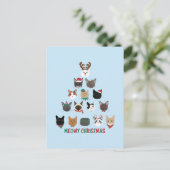 Cat Christmas Tree Feiertagspostkarte (Stehend Vorderseite)