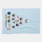 Cat Christmas Tree Geschirrtuch (Horizontal)