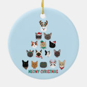 Cat Christmas Tree Keramik Ornament (Hinten)