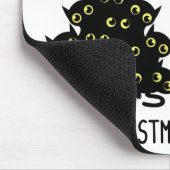 Cat Christmas Tree Niedlich Black Kitten Lover Meo Mousepad (Ecke)