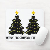 Cat Christmas Tree Niedlich Black Kitten Lover Meo Mousepad (Mit Mouse)