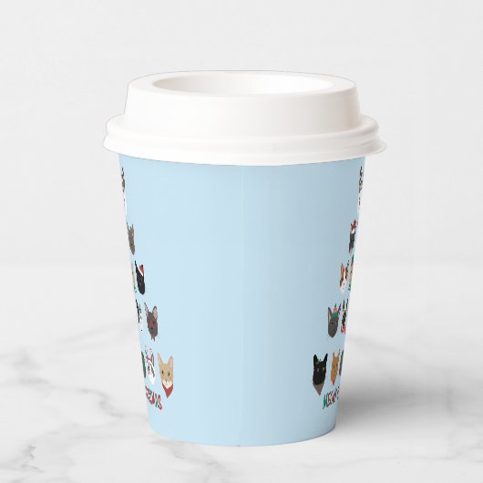 Cat Christmas Tree Pappbecher (Rechts)