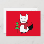 Cat Christmas Tree Postkarte (Vorne/Hinten)