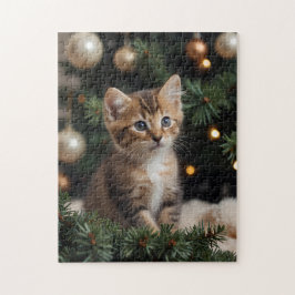 Cat Christmas Tree Puzzle - Niedlich Holiday Jigsa