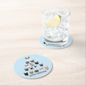 Cat Christmas Tree Runder Pappuntersetzer (Vor Ort)