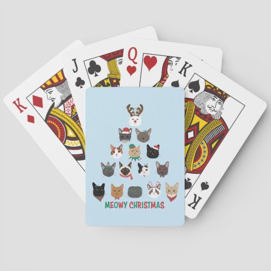 Cat Christmas Tree Spielkarten (Rückseite)