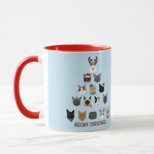 Cat Christmas Tree Tasse (Links)