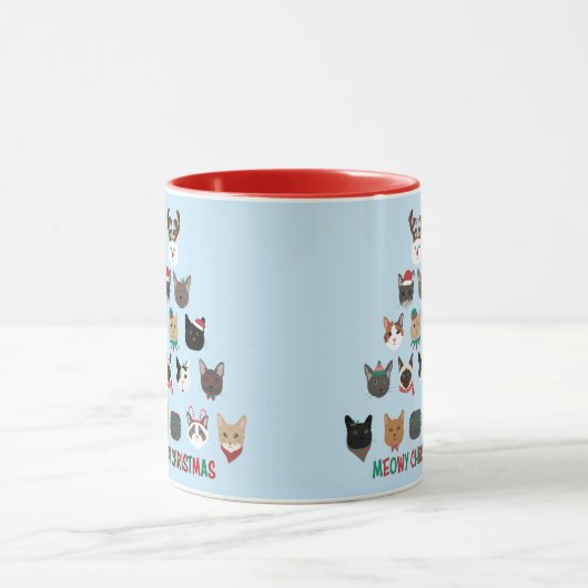 Cat Christmas Tree Tasse (Zentrum)