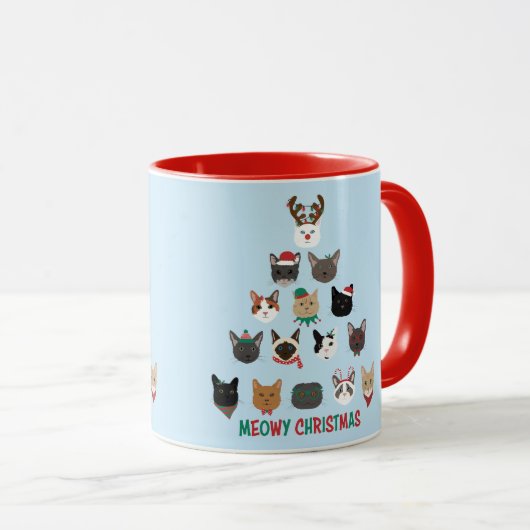 Cat Christmas Tree Tasse (VorderseiteRechts)