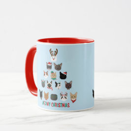 Cat Christmas Tree Tasse