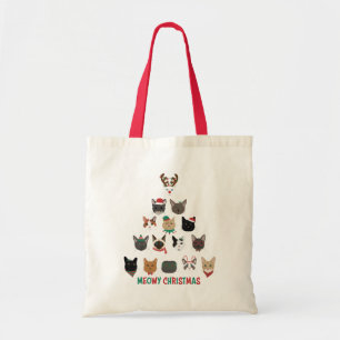 Cat Christmas Tree Tragetasche