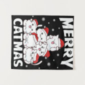 Cat Christmas Tree Wandteppich (Vorderseite (Horizontal))