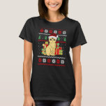 Cat Christmas Ugly Sweater Santa Cat T-Shirt<br><div class="desc">Cat Christmas Ugly Sweater Santa Cat</div>