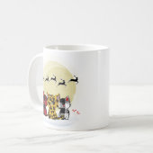 Cat Christmas Watching Santa Kaffeetasse (Vorderseite Links)