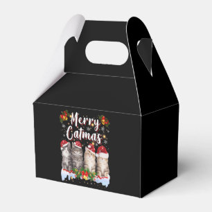 Cat Christmas Weihnachtsmannmütze Funny Merry Catm Geschenkschachtel