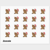 Cat Christmas Winter Animals Cats Classic Round St Runder Aufkleber (Blatt)