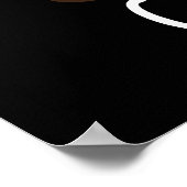 Cat chup Funny Ketchup Pun Dark BG Poster (Ecke)