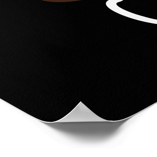 Cat chup Funny Ketchup Pun Dark BG Poster (Ecke)