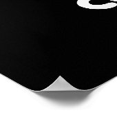 Cat chup Funny Red Ketchup Cat Pun Dark BG Poster (Ecke)