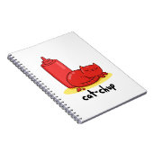 Cat chup Funny Red Ketchup Cat Pun Notizblock (Rechte Seite)