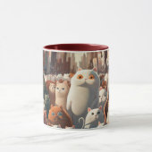 Cat City Cartoon Crowd Tasse (Zentrum)