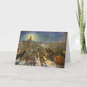 Cat City Vintag Art Card von Théophile Steinlen Feiertagskarte