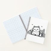 Cat Cityscape Furry Niedlich Vector Graphic Notizblock (Innenseite)