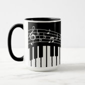 Cat Classic Jazz Piano Keyboard Player Kaffee Tasse (Links)