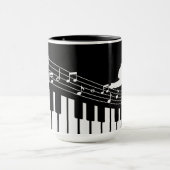 Cat Classic Jazz Piano Keyboard Player Kaffee Tasse (Zentrum)